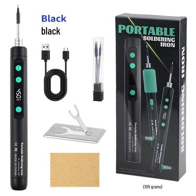 USB Portable Charger with Digital Display: 5V 15W Soldering Iron Set for Mini Home Repair and Hot Stamping