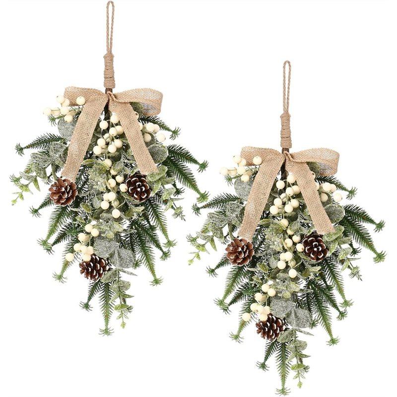 

Christmas Wreath Christmas Tree Flowers Christmas Wall Hanging Christmas Front Door Flowers
