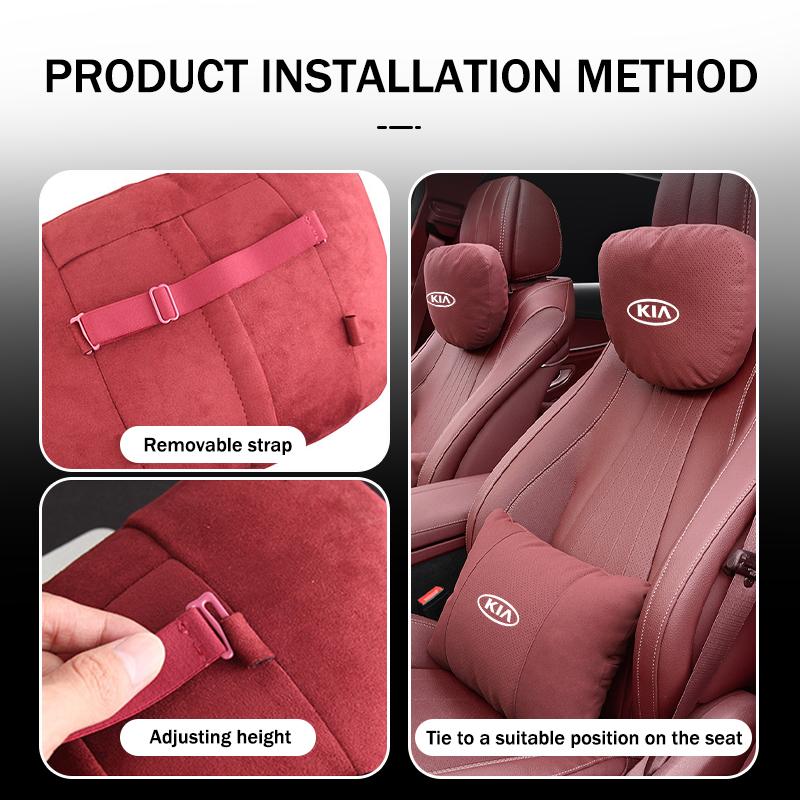 AAAFL1 Car Seat Headrest Neck And Waist Support Accessories For KIA K5 K2 Rio Optima Sportage Venga Sorento Stonic Forte