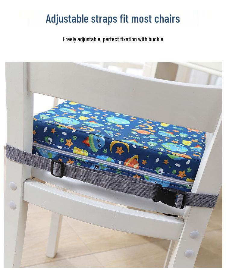Nordic Style Adjustable High Chair Booster Cushion for Children - Waterproof and Heightening for Primary School Students