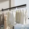Aluminum Alloy Foldable Wall-mounted Clothes Drying Rack, No Drill Balcony Hanger for Hotel/Home Indoor Outdoor Use