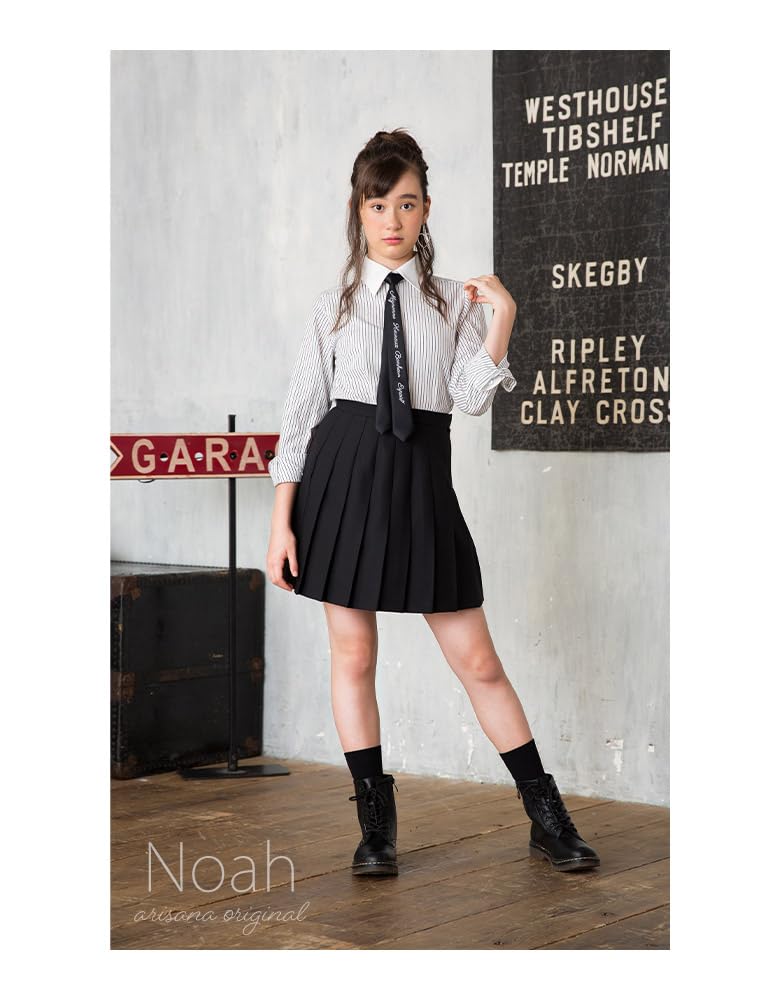 Graduation Ceremony Elementary School Girls Suit Clothes Formal set including jacket skirt tie Noah 165cm [Arisana] Children's (5-piece + + Y-shirt +