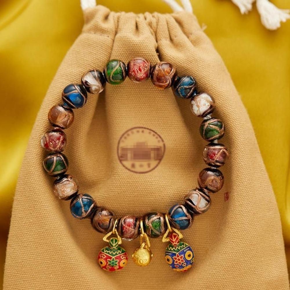 Ancient Five-way God of Wealth Bracelet, Five-color Multi-treasure Fragrant Gray Glazed Couple, Lao Qin Same Bracelet Bracelet Gift