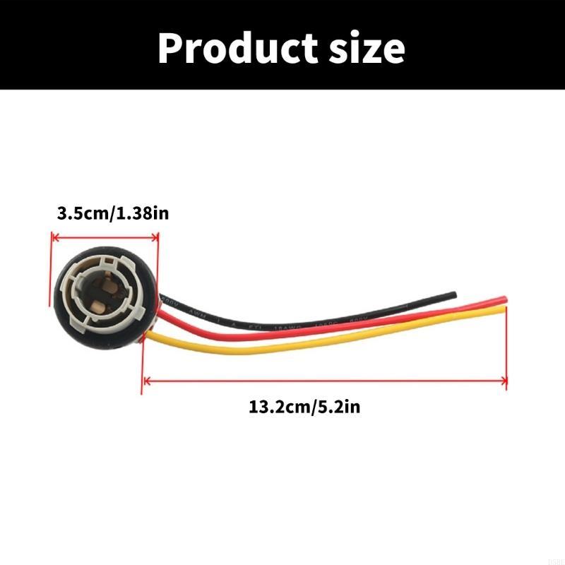 1157 LED Bulb Socket Plugs Waterproof Tail Light Harness Socket Holder Simple Talls for Most Car Trucks SUVs