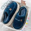 Men's and Women's Thickened Cotton Slippers: Fleece-Lined, Heel-Covering, Warm Indoor Shoes for Winter.