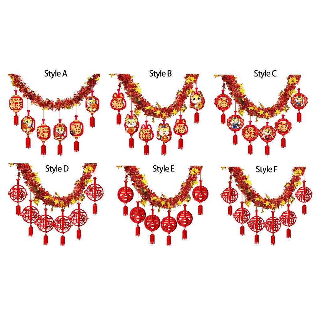 2025 Chinese New Year Banner Garland Decoration DIY Door Spring Festival Banner for Home Office Party Bedroom Indoor Outdoor