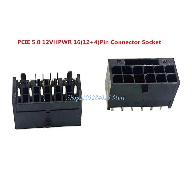 R6FF 16Pin 12+4P 12VHPWR Power Female Connector Socket for 3090Ti RTX4080/RTX4090