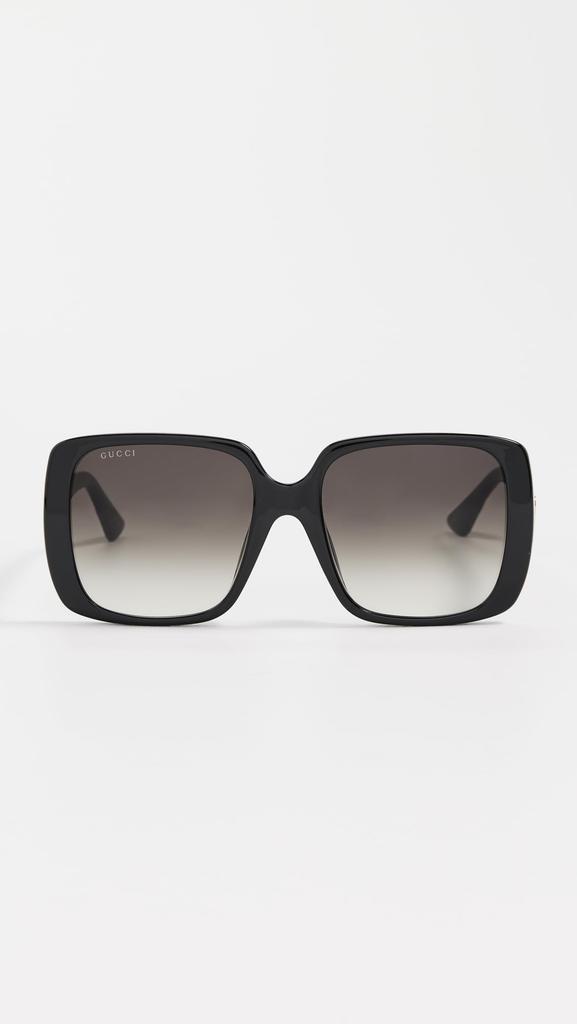 Sunglasses for Asian Fit GG0632SA 001 Black Gray [Gucci] Women, Lenses,