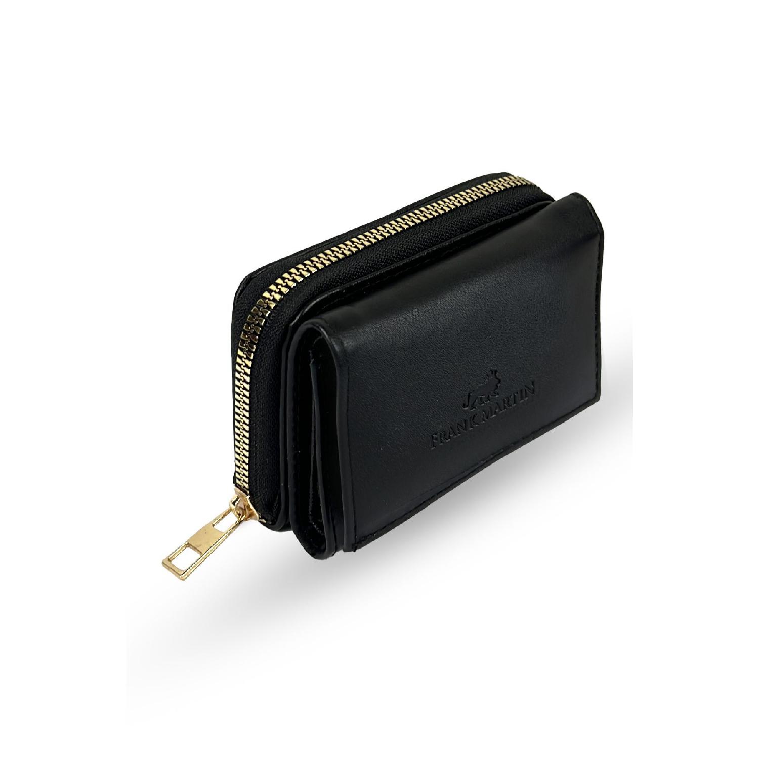 

Luka Zippered Women s Wallet With Coin And Paper Money Compartments Black зелений