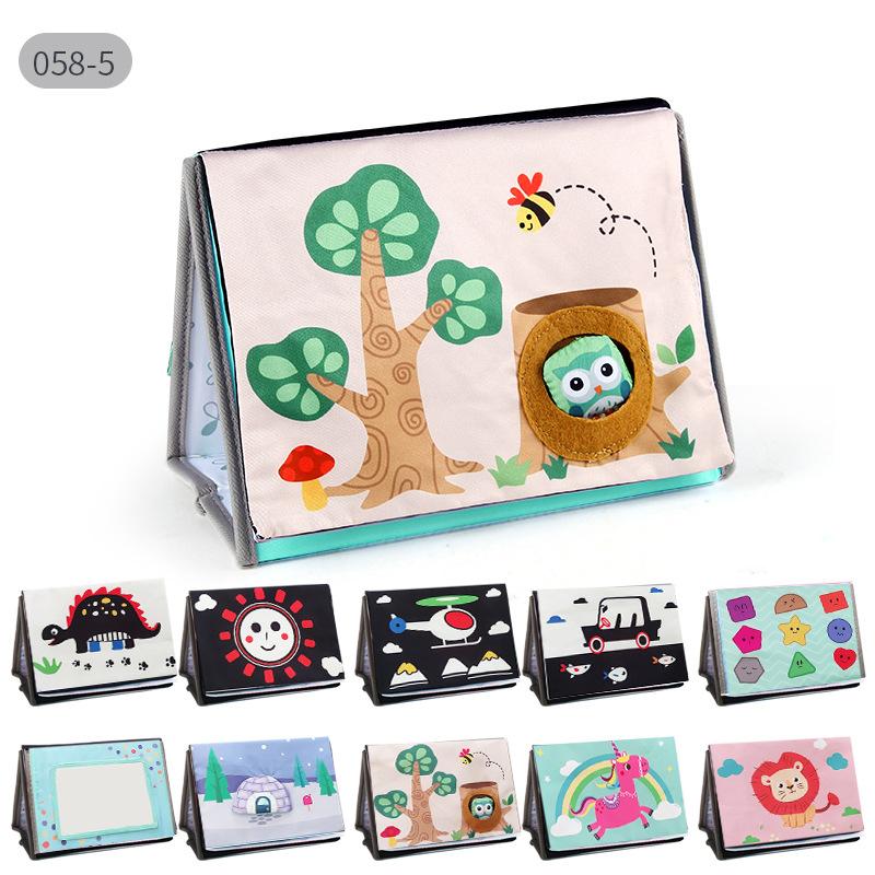 Source 21 0-3 Year Old Baby Cloth Book Animal Tail Cloth Book Early Education Fun Mirror Desk Calendar Cloth Book Toy