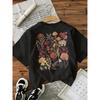 Summer Flower 100% Cotton Y2k T-Shirt Female Funny T-shirt