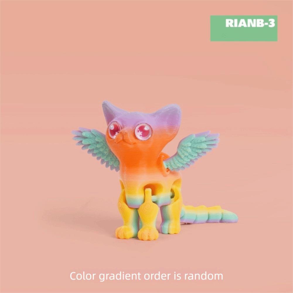 

Кошки Демон Ангел 3D-печатные Кошки Многосуставные Подвижные Миниатюры Коллекционер Любители Кошек Angel rianb3