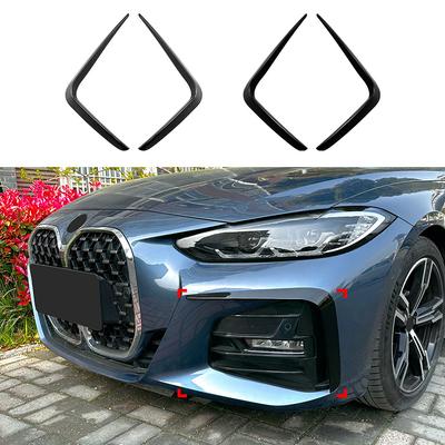 For BMW 4 Series G22 G23 G26 M Sport 2020 2021 2022 2023 Front Bumper Splitter Fog Lamp Grill Spoiler Cover Air Vent Wind Knife