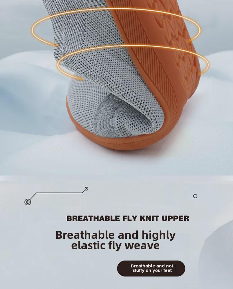 Breathable Wide-Toed Casual Hiking Shoes – Soft-Soled, Flat Design, Flying Woven Style for Couples and Fitness.