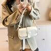Stylish Summer Shoulder Bag For Women Small Square Casual Handbag In White Pink Black Silver