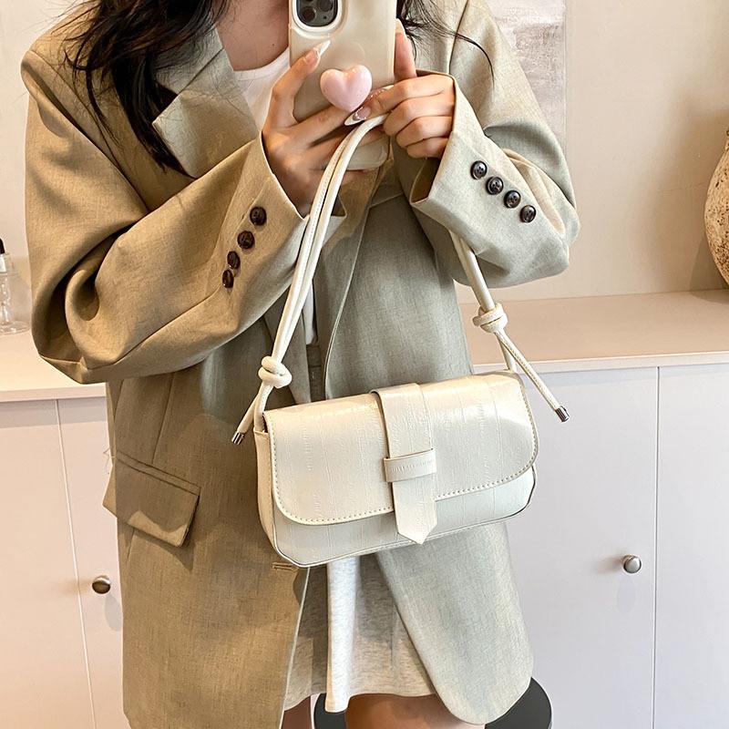 Stylish Summer Shoulder Bag For Women Small Square Casual Handbag In White Pink Black Silver