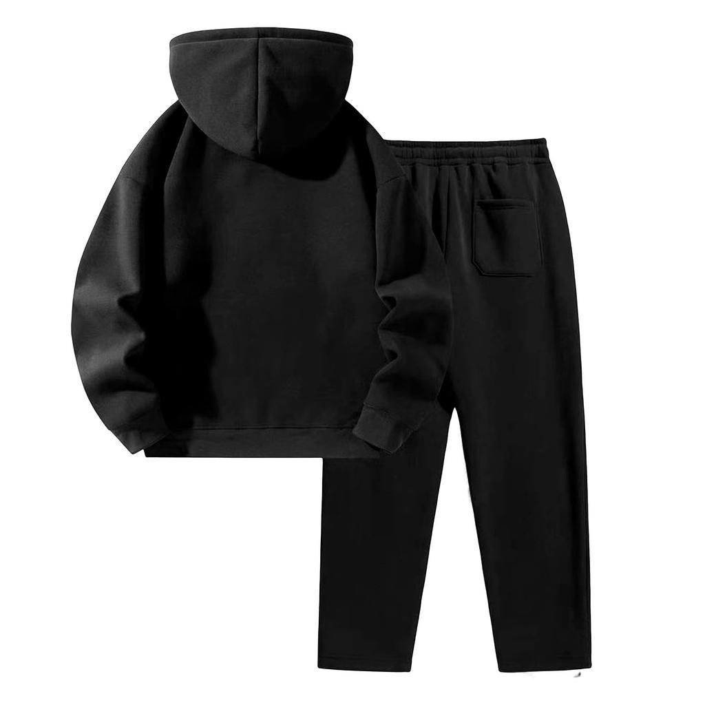 Sets For Men Fall Half Zip Hoodies Drawstring Joggers Sweatpants Set Matching Clothing Set