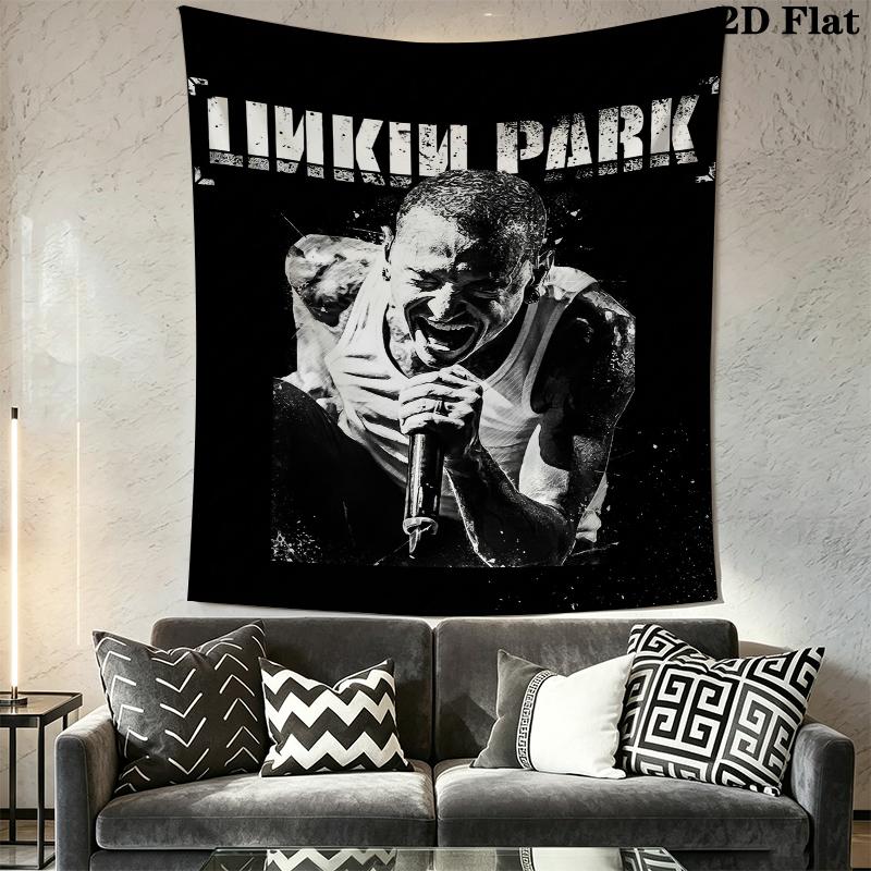 Linkin Park Wall Tapestry Aesthetic Wall Hanging Printed Fabric Blanket Decorative Tapestries for Bedroom Living Room Home Decor