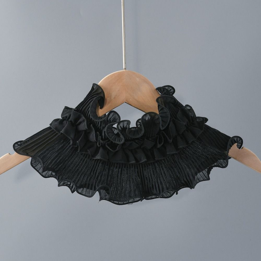 Detachable Fake Collar Ruffled Edge Cloak Scarf New High Neck Collar Women Girls