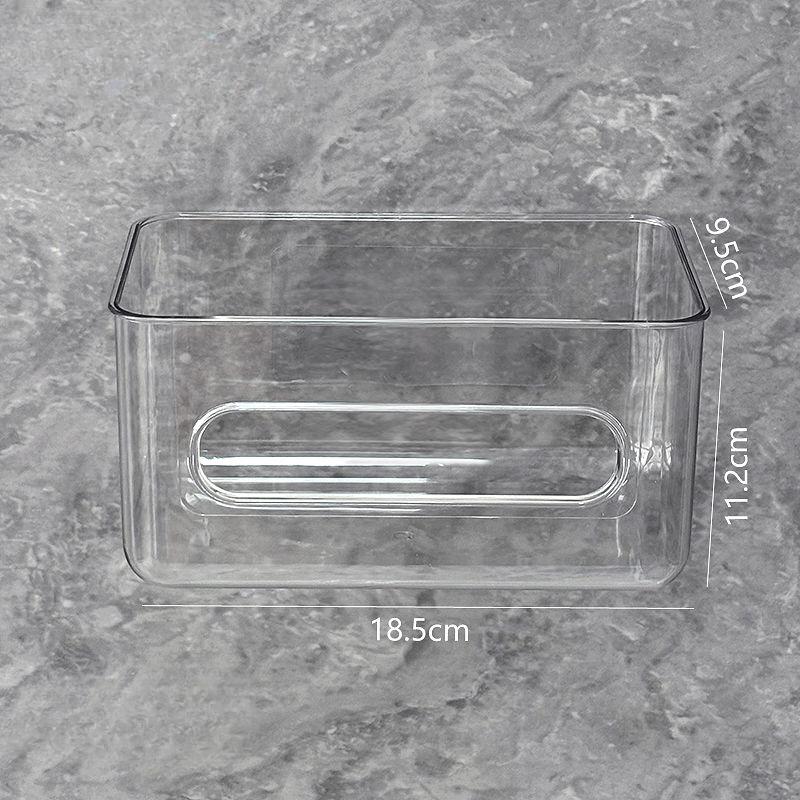 Wall Mounted Tissue Box Toilet Paper Towel Storage Box Transparent Napkin Paper Box Bathroom No Need for Punching