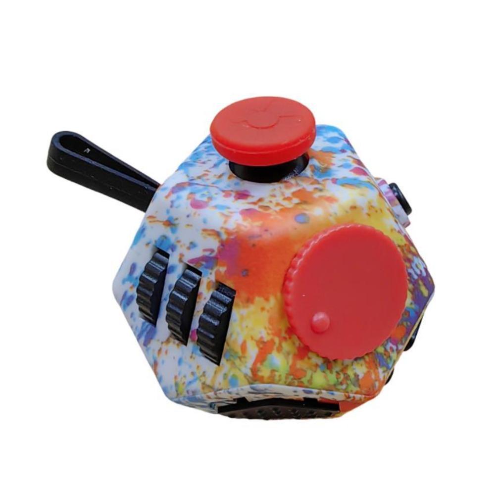 Small Fidget Toys,12 Sided Cube Toys for Kids Adults with Anxiety ADHD Autism and Relief Stress