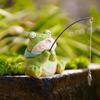 Resin Animal Fishing Statues Craft Sculpture Miniature Figurines Fish Tank Ornaments Micro-landscape Aquarium Tanks Decor