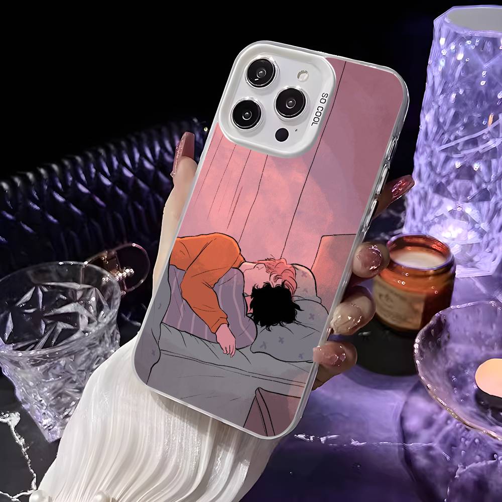 Gay TV H-Heartstopper Θήκη Κινητού Για iPhone 16 15 14 13 12 11 Pro Max Λευκή Ματ Λέιζερ Μεταλλική Aurora Funda