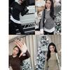 Women's 2025 Autumn/Winter Slim-Fit Color-Block Thermal Long-Sleeve T-Shirt