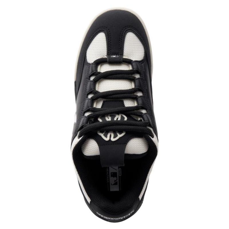 MLB Chunky Wide Abrasion Resistant Low top Casual Shoes Unisex Black Wide Fit Sneakers 3ASXCCW3N-50BKS
