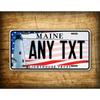 6x12 Inch Custom Aluminum License Plate, Personalized Text Maine Lighthouse Design, Metal Tin Sign for Vehicle, Wall Decor
