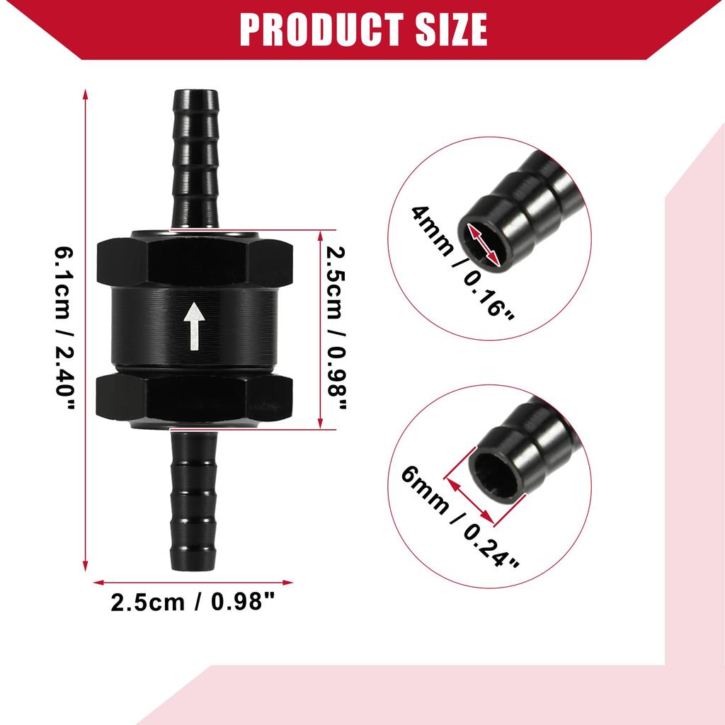Hihaha Kraftstoff Rückschlagventil Einweg / Kraftstoff Benzin Diesel Intern Einweg