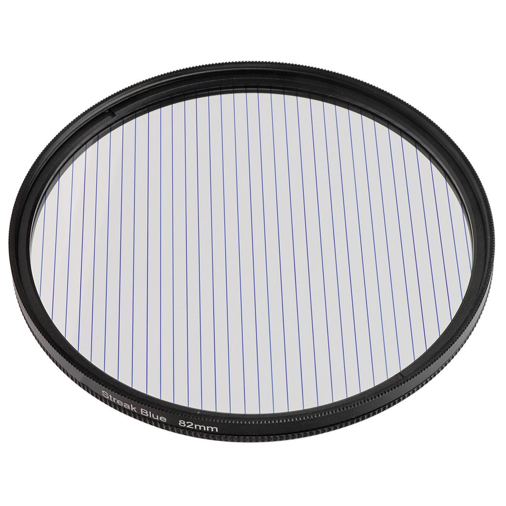 Junestar 82mm Streak Effect Digital Camera Filter Lens Cinematic Effect Lens Filter for Fujifilm Blue Streak