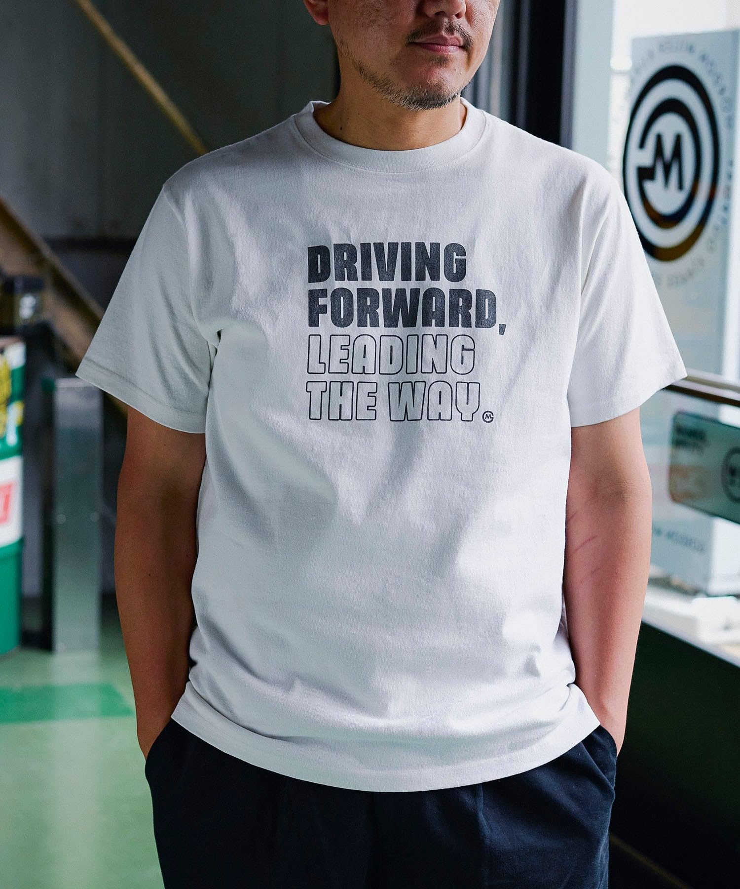 

Gordon Miller Men s Short Sleeve DRIVING FORWARD T-Shirt, White, Size L, 1750804