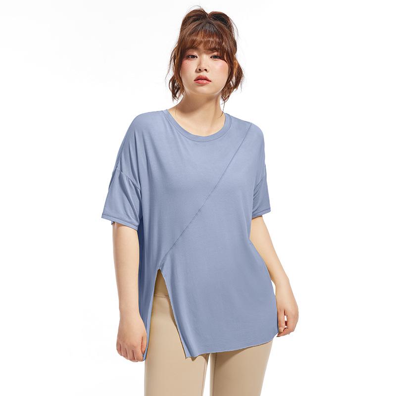 

Women s Plus Size Quick-Dry Breathable Sports T-Shirt - Loose Short-Sleeve Yoga Top for Spring/Summer 4XL (for 176-190 lbs)