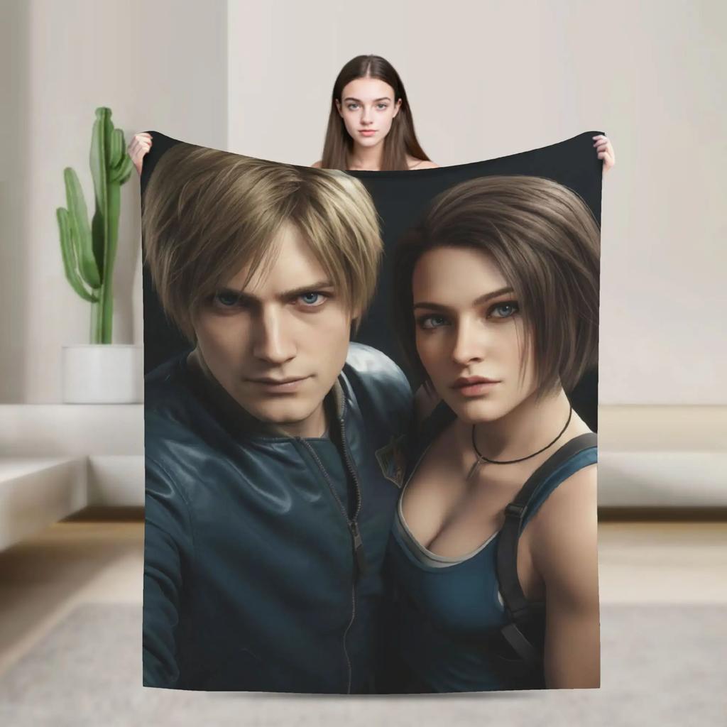 Warm Soft Flannel Throw Blanket for Kids and Adults Travel Blanket with Cool Prints of Resident Evil Umbrella Corporation Aesthe