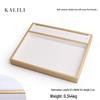 PU Leather Double-Sided Jewelry Tray for Necklaces & Rings - Small Display for Accessories or Jade Ware