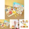 Fun Wooden Simulation Burger French Fries Beverage Kid Toy Set For Kids Learning And Imagination