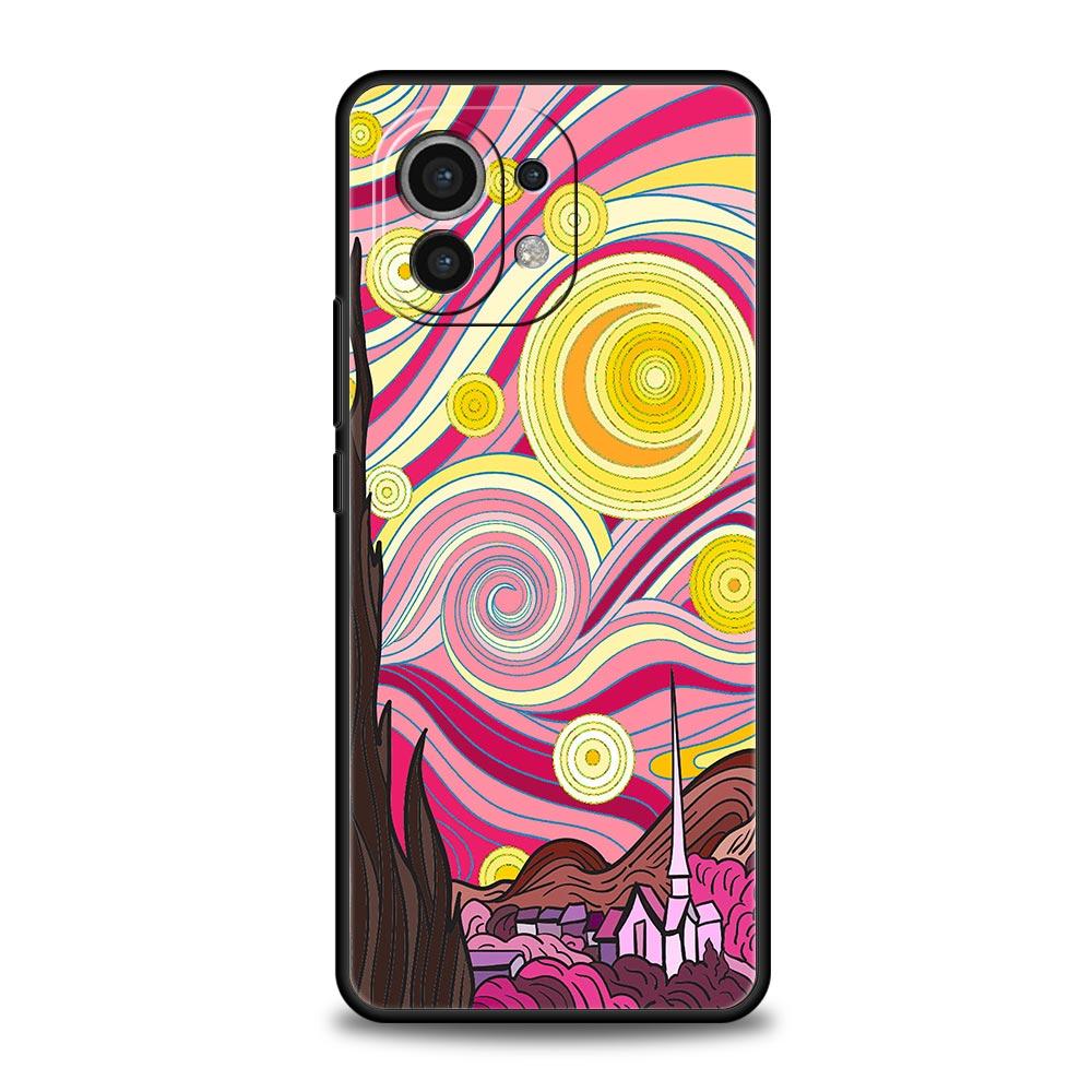 

Чехол для телефона для Xiaomi Mi 17 15 14 13 12 11 Ultra 15T 14T 13T 12T 11T Pro Lite 5G Мягкий ТПУ Искусство Ван Гога Звездная ночь Эстетика Xiaomi 11T