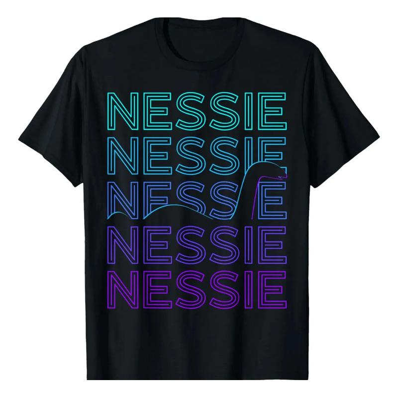 Camiseta Retro Loch Ness Monster Nessie Cryptid Cryptid Cryp S разноцветный