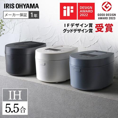 Iris Ohyama Rice Cooker 5.5 Cups IH Type Design Type 50 Different Cooking Functions Extra Thick Pot Healthy Menu Low Temperature Cooking Function Brea