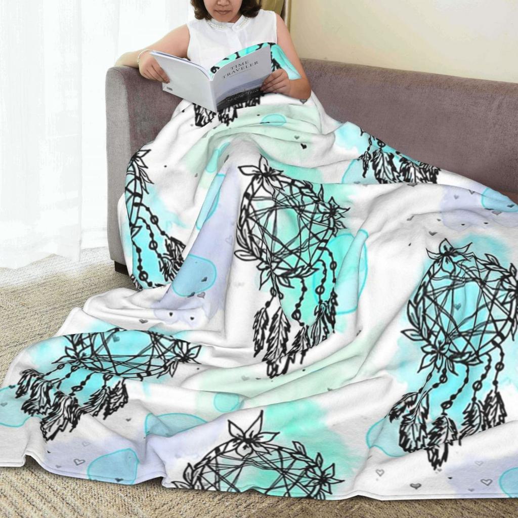 Dreamcatchers And Pastels Pattern Blankets Fleece Sofa Throw Blanket Breathable for Couch Bedding Travel Throws Bedspread Quilt