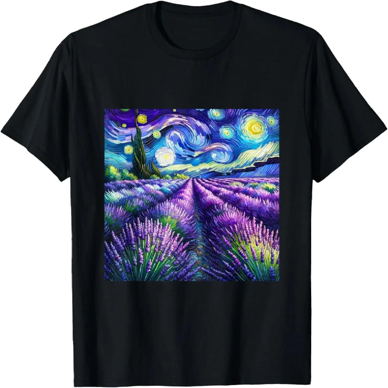 Lavender Vintage Field Aesthetic Wildflower Purple T-Shirt S