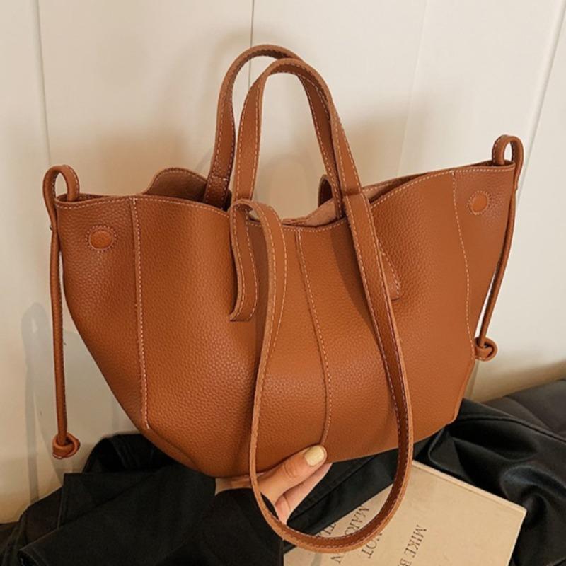 Vintage PU Leather Hobo Bag Women Adjustable Strap Crossbody Bag with Top Handle for Casual Daily Outings