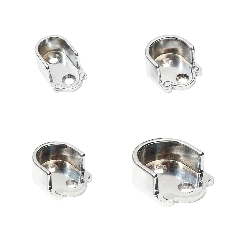 Pack of 2 Rail Mount Closet Clothes Tube Holder Rail End Support Holder Closet Rail Mount Simple Install for Clothes