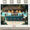 Summer Beach Hut Bar Tapestry, Tropical Ocean View Wall Art Decor