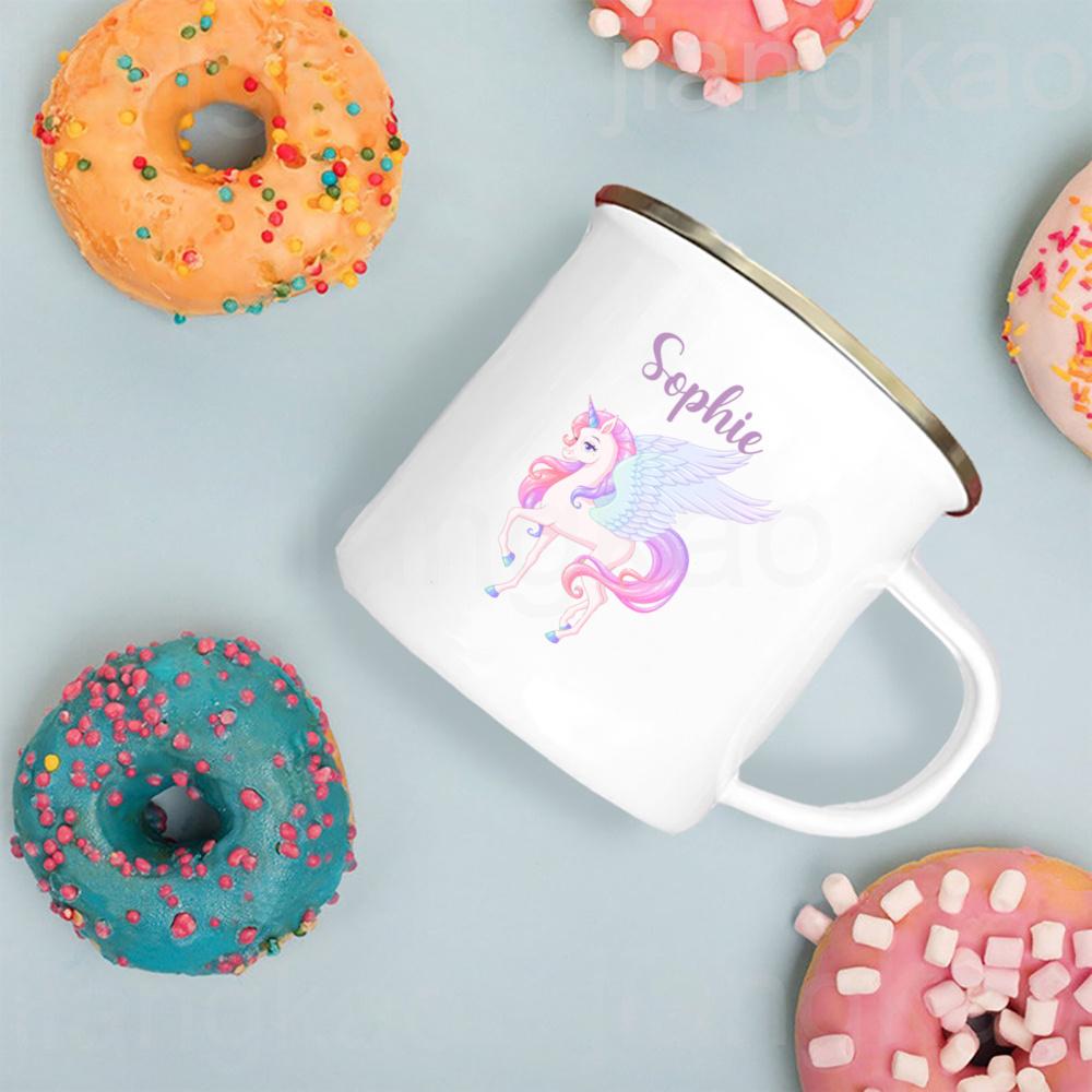 Personalized Mug Kids Hot Chocolate Custom Name Mug for Boys Kids Handle Mugs Boys Girls Birthday Favors Gift Child Shower Gifts