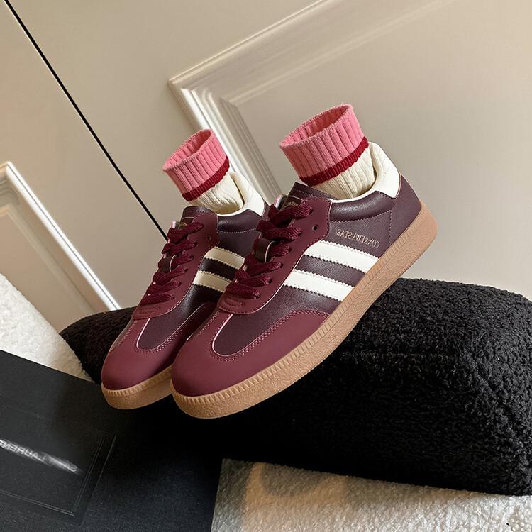 Retro Dexun Shoes 2025 Summer and Autumn New Women's Shoes American Versatile Flat-bottomed Sports and Leisure Board Shoes