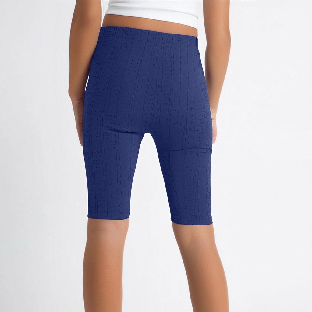 Damen Sommer Einfarbig Verschluss Unten Yoga Hose Kann Als Shorts Getragen Werden