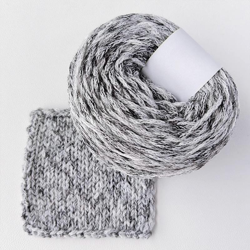 50g/Ball Colorful Flat Ribbon Yarn 1.8mm Hand Woven Hollow Gradient Cotton Yarn DIY Woven Shawl Sweater Scarf Handbag Thread