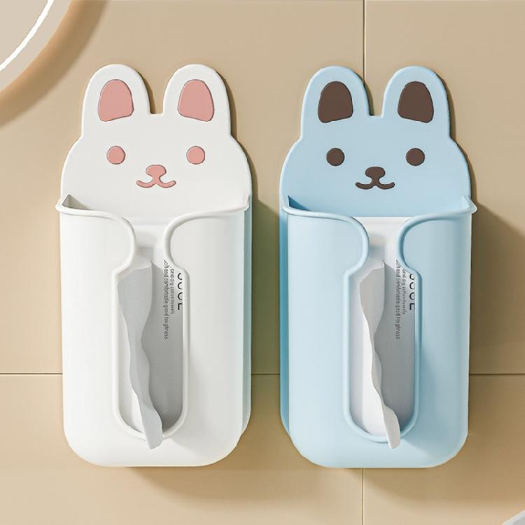 Wall Mounted Tissue Box Napkin Container Bathroom Adhesive Dispenser Organizer